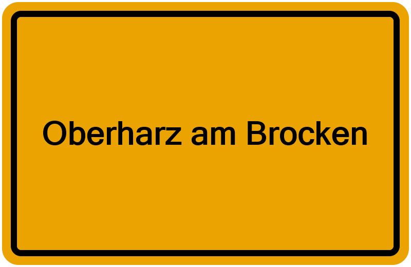 Handelsregister Oberharz am Brocken